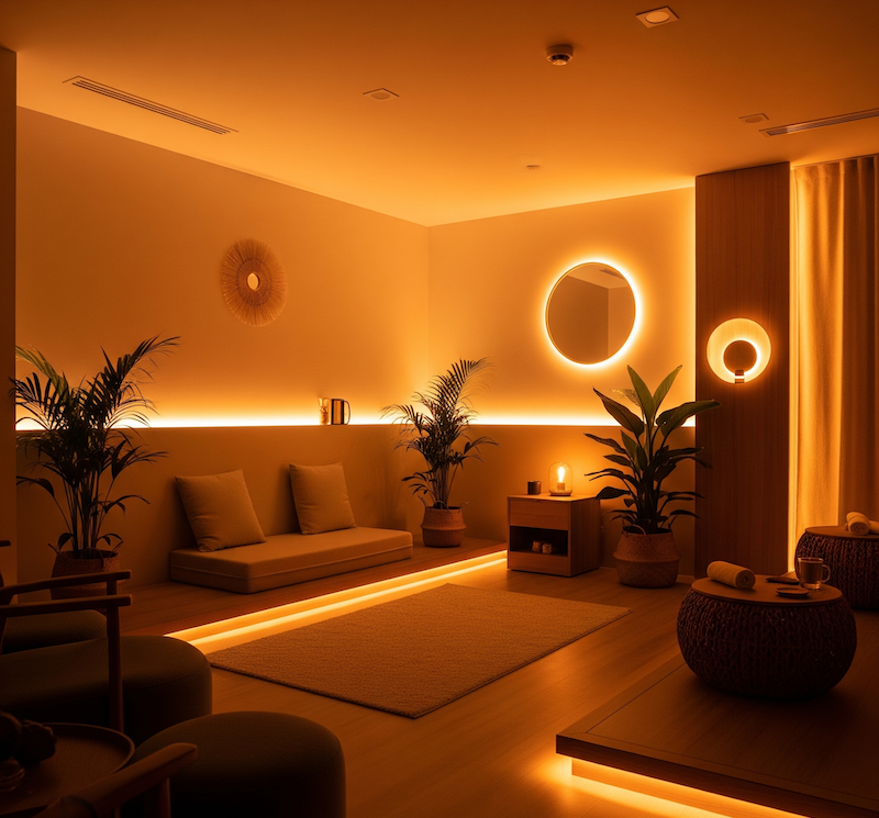 Home with strategic lighting 
